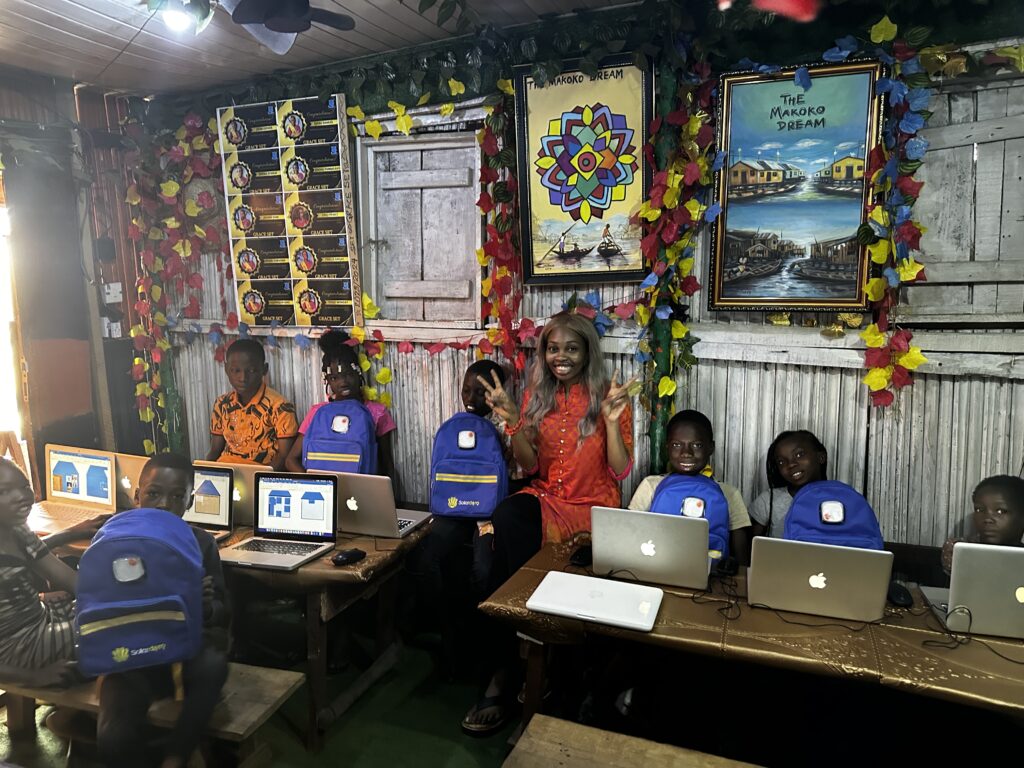 Makoko Dream School children exploring renewable energy concepts